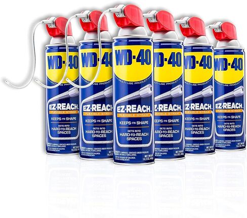 WD-40 Original Formula, Multi-Use Product, EZ-REACH Flexible Straw, 14.4 OZ [6-Pack] in Kuwait
