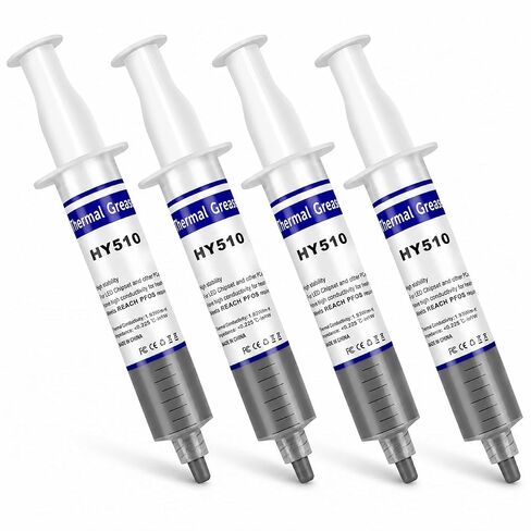 HY-510-100g (25g*4) Thermal Conductivity: >1.93W/m-k CPU Thermal heatsink Paste Silicone Grease Compound Non-Conductive for pc CPU gpu PS4 100 Gram in Kuwait