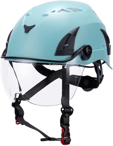 Land Helmets ClimbPro Safety Helmet with Visor - EN 12492 Vented for Climbing & Heights – Durable & Lightweight Shell - Mirror/Clear Option in Saudi Arabia