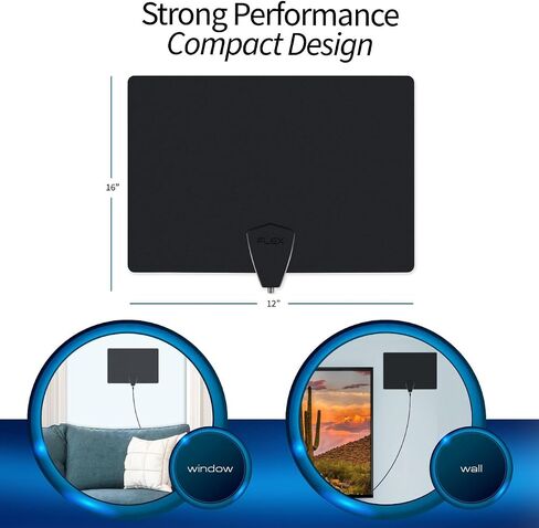 Antennas Direct ClearStream Flex Amplified Indoor TV Antenna, UHF VHF, Multi-Directional, Reversible, 50+ Mile Range – w/Jolt Switch Amplifier in Saudi Arabia