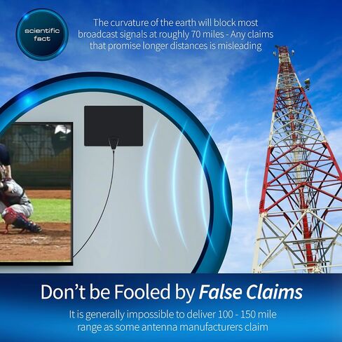 Antennas Direct ClearStream Flex Amplified Indoor TV Antenna, UHF VHF, Multi-Directional, Reversible, 50+ Mile Range – w/Jolt Switch Amplifier in Saudi Arabia