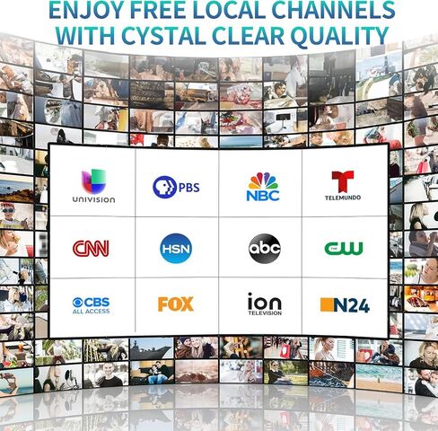 هوائي تلفزيون ذكي 2026 داخلي، نطاق يزيد عن 5000 ميل لقنوات HD المحلية، هوائي رقمي HDTV خارجي مع معزز إشارة مضخم، متوافق مع جميع أجهزة التلفاز - كابل محوري بطول 38 قدم in Kuwait