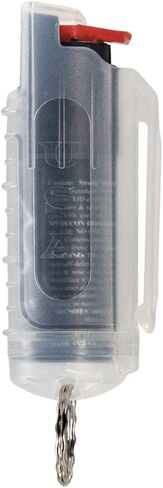Police Magnum Keychain Pepper Spray Self Defense Belt Clip Holder - 1 Pack Tactical Maximum Strength OC with Dye - Small Case Safety Key Chain for Women & Men - Made in The USA in Saudi Arabia