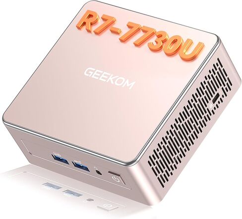 GEEKOM A5 2027 Edition Mini PC, Ryzen 7 7730U, 16GB RAM, 512GB NVMe SSD | Dual HDMI, 4 Display, Wi-Fi 6, BT5.4, Gigabit Ethernet, SD card reader, 3-year Coverage, All-Purpose Mini Desktop Computer in Saudi Arabia