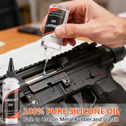 Airsoft Silicone Oil 4.4oz – Chamber Lube with Needle Oiler | 100% pure silicone lube.Needle oiler for precision.For airsoft chambers,airguns & pistons.Reduces friction.Protects seals in Saudi Arabia