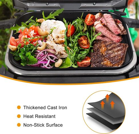BBQ PLUS Griddle Plate for Ninja Woodfire OG951 OG850 OG952 Grill Accessories,Non-Stick Flat Top Cooking Griddle Pan Replacement Parts for Ninja OG800 OG900 Series Pro Connect XL Grill in Saudi Arabia