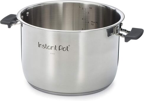 Instant Pot Stainless Steel Inner Cooking Pot with Handles, 6-Qt, Polished Surface, Use with 6-Qt Duo Evo, Pro & ProPlus in Saudi Arabia