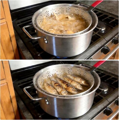 Veralune 10QT Deep Fryer Pot with Basket, Grade Outdoor Fryer | suitable for 4–6 people, perfect for seafood, chicken and French fries. in Saudi Arabia
