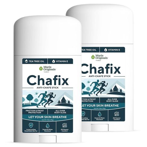 Marie Originals Chafix Anti Chafing Stick | Plant-Derived Body Glide, 2pack | Anti-chafe stick for thighs, underarms, groin and feet; plant-derived, non-greasy body glide with no white residue in Saudi Arabia