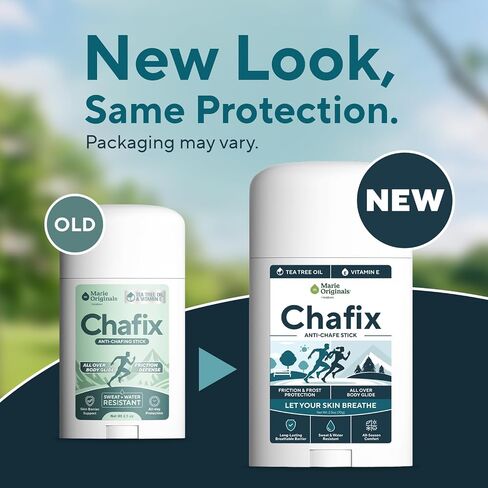 Marie Originals Chafix Anti Chafing Stick | Plant-Derived Body Glide, 2pack | Anti-chafe stick for thighs, underarms, groin and feet; plant-derived, non-greasy body glide with no white residue in Saudi Arabia