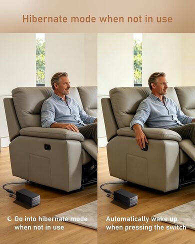 6000mAh Universal Battery Pack for Reclining Furniture | Zero Standby Power, LED Display, 2-Pin Connector, Cordless, Compatible with Power Recliner, Sofa and Sectional in Kuwait