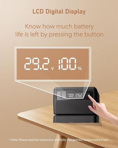 6000mAh Universal Battery Pack for Reclining Furniture | Zero Standby Power, LED Display, 2-Pin Connector, Cordless, Compatible with Power Recliner, Sofa and Sectional in Kuwait