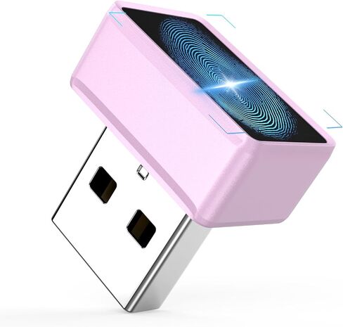 USB Fingerprint Reader for Windows 10/11 ONLY, Windows Hello Fingerprint Scanner for PC Login, Match-in-Sensor Security, Plug & Play (Not for Mac/Linux) - Black in Kuwait
