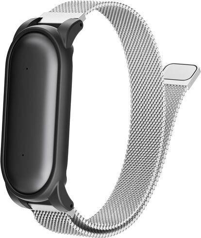 Compatible with Plaud NotePin & Note Pin S AI Voice Recorder Strap+PC Frame | Mesh Loop Wristband Stainless Steel Magnetic Clasp Replacement Band with PC Case for Plaid Notepin Accessories Women Men in Saudi Arabia