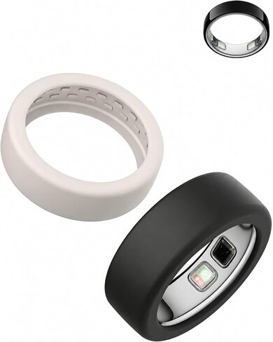 Marchred Oura Ring 5 Cover Silicone Ring Protector 2 Pack, Clear | Invisible, Anti-Scratch Skin Cover, Lightweight Sleeve, Daily Wear in Kuwait