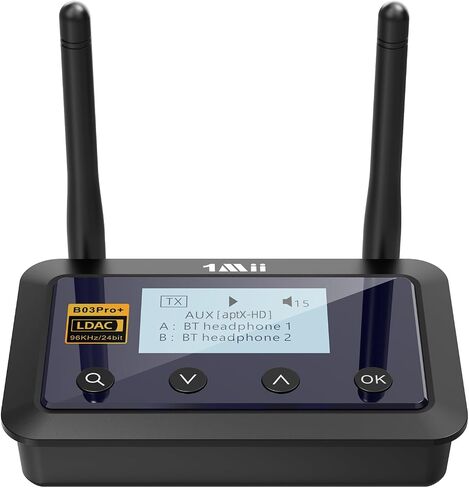 1Mii B03Pro+ Bluetooth 5.3 Transmitter Receiver w/LDAC for TV Home Stereo in Kuwait