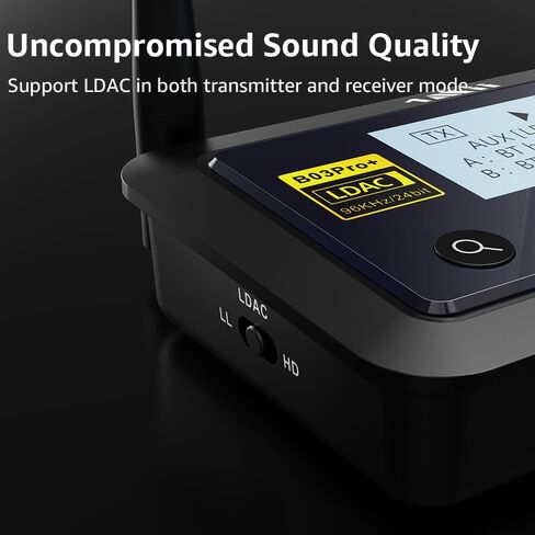 1Mii B03Pro+ Bluetooth 5.3 Transmitter Receiver w/LDAC for TV Home Stereo in Kuwait