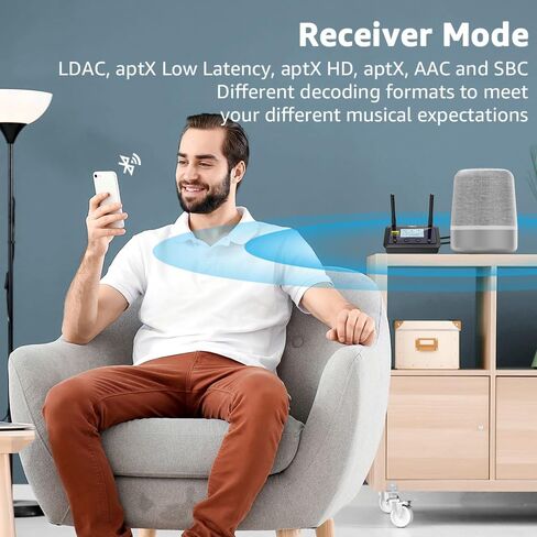 1Mii B03Pro+ Bluetooth 5.3 Transmitter Receiver w/LDAC for TV Home Stereo in Kuwait