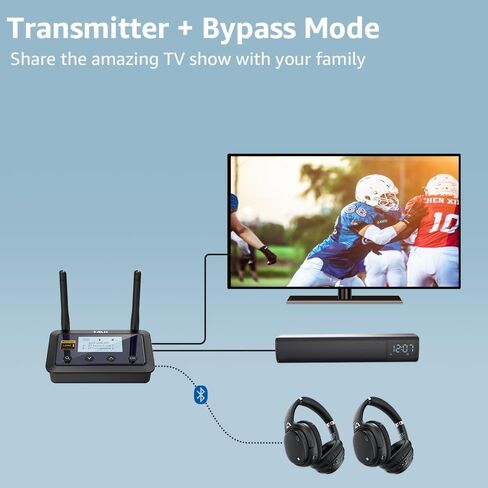 1Mii B03Pro+ Bluetooth 5.3 Transmitter Receiver w/LDAC for TV Home Stereo in Kuwait