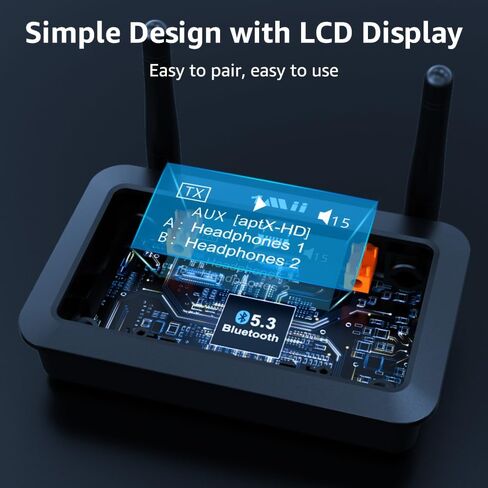1Mii B03Pro+ Bluetooth 5.3 Transmitter Receiver w/LDAC for TV Home Stereo in Kuwait