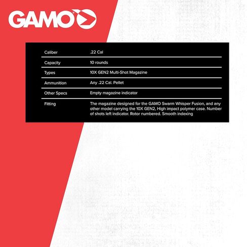 مجلة Gamo 10X GEN2 Quick-Shot، مجلة بديلة متعددة العيارات لـ Swarm Fusion 10X GEN2 وSwarm Maxxim 10X GEN2 in Kuwait