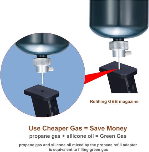 Propane Refill Adapter with Silicone Oil Port,Airsoft Propane Fill Adapter for Green Gas in Saudi Arabia