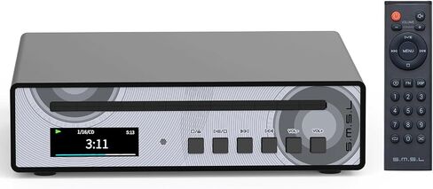 مشغل أقراص مضغوطة SMSL PL100PRO 2 * CS43131 رقائق DAC عالية الجودة RCA/بصرية/محورية/XLR متوازن /3.5 مم و4.4 مم مخرج سماعة رأس 200 ميجاوات 32 أوم، تشغيل MQA بدون فقدان، قرص CD-R/CD-RW/MP3 مع جهاز تحكم عن بعد (أسود) in Kuwait