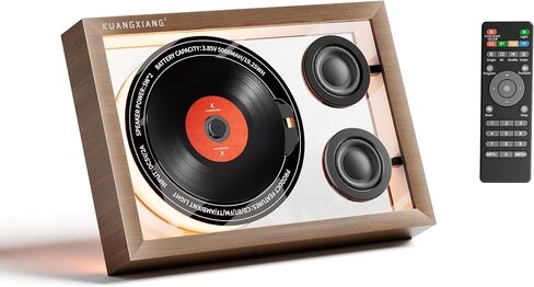Retro CD Player Bluetooth 5.4 Speaker for Home Office Wall & Desktop Mount | FM Radio, Gifts for Men, TF Card Support, 5000mAh Battery, LED Night Light, Built-in Mic, Remote Control, Dual Speakers in Saudi Arabia