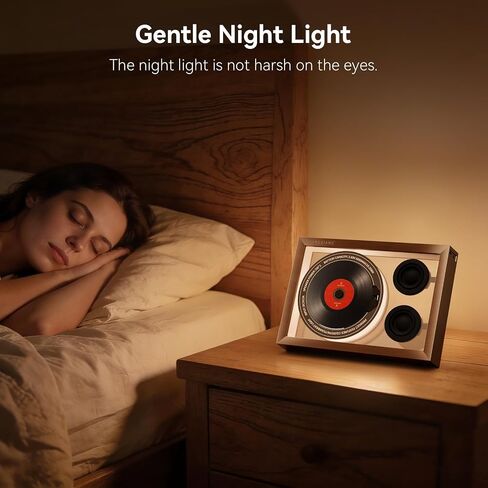 Retro CD Player Bluetooth 5.4 Speaker for Home Office Wall & Desktop Mount | FM Radio, Gifts for Men, TF Card Support, 5000mAh Battery, LED Night Light, Built-in Mic, Remote Control, Dual Speakers in Saudi Arabia