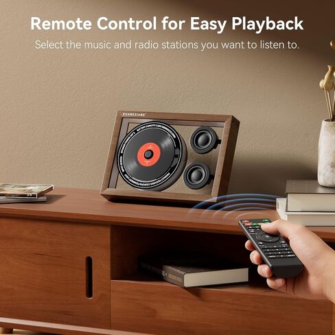 Retro CD Player Bluetooth 5.4 Speaker for Home Office Wall & Desktop Mount | FM Radio, Gifts for Men, TF Card Support, 5000mAh Battery, LED Night Light, Built-in Mic, Remote Control, Dual Speakers in Saudi Arabia