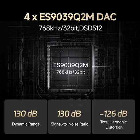 DMP-K8 Plus Audio Streamer,DAC,AMP,HiFi CD Player,AI Music Player,8GDDR4+64GeMMC,Supports Dual Solid-State Drives,4X ESS9039Q2M DAC,WIFI6,Airplay,DLNA,768kHz/32bit,DSD512,Parametric EQ,Spectrums in Saudi Arabia