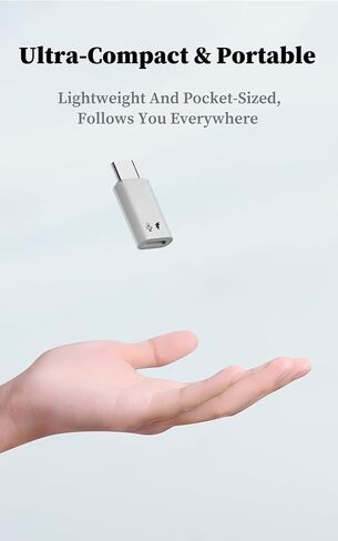 Lightning Female to USB-C Male OTG Audio& Charging Adapter | 2-in-1 Adapter, Type-C Female to Lightning Male, Audio & Charging Converter, For Apple Lavalier Mic, Sound Card,1Pack in Kuwait