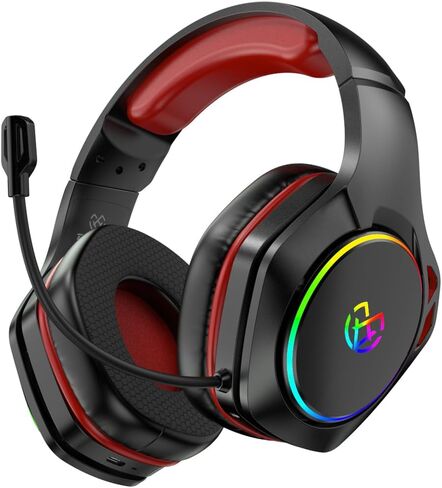 Tatybo Wireless Gaming Headset for PS5 PC, Dual Mode, Low Latency, Black | 7.1 Surround Sound, Bluetooth+2.4GHz Gaming Headset, Noise-Canceling Mic for FPS, 40Hrs for Switch, Mobile, Laptop in Saudi Arabia