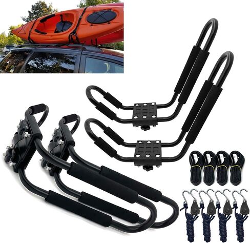 Taelakeni 1 Pairs Kayak Carrier Roof Racks, Universal Cars Kayak Canoe Roof Rack for SUV, Jeeps in Saudi Arabia