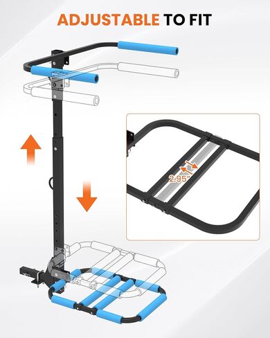Upgraded RV Hitch Mount Kayak Rack for 2 Kayaks up to 12 FT | 300 lbs Capacity,Adjustable Height and Base,Foldable Storage,2'' Hitch Receiver,Vertical Carrier for RV, Truck, SUV in Saudi Arabia
