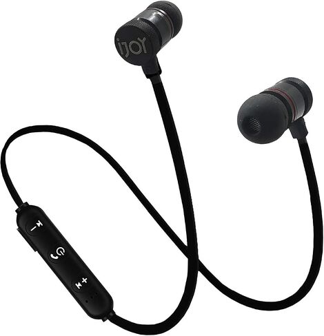 iJoy Bluetooth Wireless Sport Earbuds IPX4 Sweatproof Sport Headphones with Microphone, Noise Cancelling Earphones, Noise Cancelling Headset for Workout, Running, Gym (Gold) in Saudi Arabia