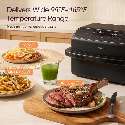 Cosori TWINFRY 9 QT Double Air Fryer, Removable Divider, PFAS-Free Ceramic | Dual 4.5Qt & Full 9Qt, Two Ways to Cook, 6-in-1, Independent Cooking, Match&Sync, Dishwasher-Safe, Countertop Friendly in Saudi Arabia