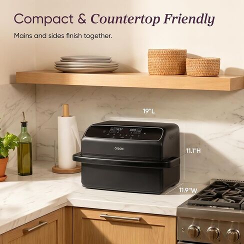 Cosori TWINFRY 9 QT Double Air Fryer, Removable Divider, PFAS-Free Ceramic | Dual 4.5Qt & Full 9Qt, Two Ways to Cook, 6-in-1, Independent Cooking, Match&Sync, Dishwasher-Safe, Countertop Friendly in Saudi Arabia