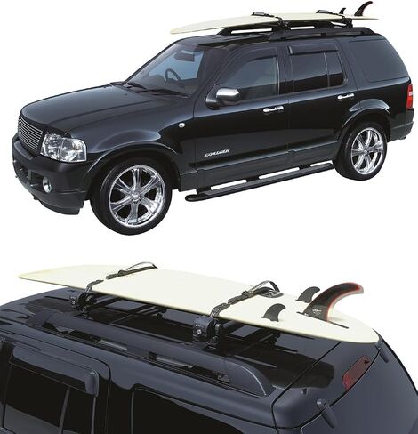 INNO Racks - Locking Surfboard Roof Rack - Water Sport Car Top Mount, Silver, 3 Shortboard/2 Longboard Capacity (INA744) in Saudi Arabia