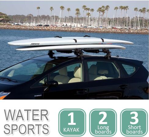 INNO INA446 Surf-Wind-Long Board Locking Roof Carrier w/Board Pads - Holds (1) Kayak or (1) Canoe or (2) SUP/Wind/Surf-Boards in Saudi Arabia