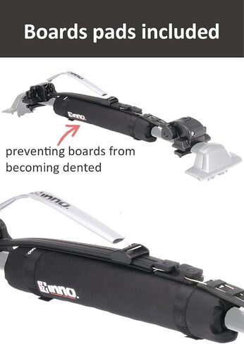 INNO INA446 Surf-Wind-Long Board Locking Roof Carrier w/Board Pads - Holds (1) Kayak or (1) Canoe or (2) SUP/Wind/Surf-Boards in Saudi Arabia