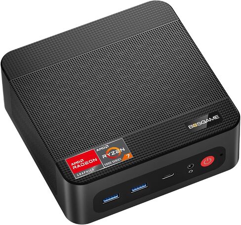 BOSGAME P6 Ryzen 9 6900HX Mini PC, 24GB RAM 4800MT/s 1TB PCIe4.0 SSD | Dual LAN, AX210 Wi-Fi 6E, BT 5.3, Triple Display 4K, Light Gaming | Home | Office | Business Great Value PC in Saudi Arabia