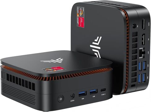 KAMRUI Pinova P1 Mini PC, W-11 Pro AMD Ryzen R2544(Beat 10110U/N150/N95 up to 3.7GHz), 16GB RAM 256GB SSD Mini Desktop Computer Support 4K HDMI+DP+Type-C/WiFi/BT for Business Home Office Mini pc in Kuwait