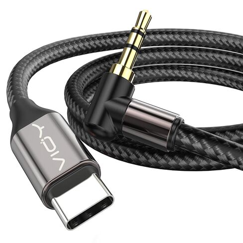 VIOY USB C to Aux Cable 3.3 FT, 3.5mm Male Right Angle Aux Cord for Car in Saudi Arabia