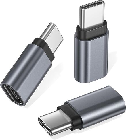 RUXELY USB C 90 Degree Adapter 3Pack,PD 100W 40Gbps Right Angle Extender | Type C Male to Female Connector,Thunderbolt 4 3 Extension Converter for iPhone 17e,MacBook Pro,Steam Deck,Switch,Laptop in Kuwait