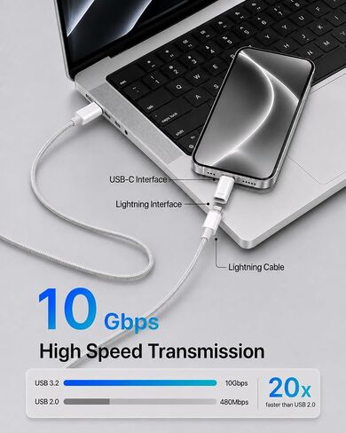 3-Pack Lightning Female to USB-C Male Adapter for iPhone 15/16/17 | Supports Charging and Data Transfer; Reuses Old Lightning Cables with USB-C Devices; Not for Audio or OTG. in Saudi Arabia