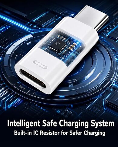 3-Pack Lightning Female to USB-C Male Adapter for iPhone 15/16/17 | Supports Charging and Data Transfer; Reuses Old Lightning Cables with USB-C Devices; Not for Audio or OTG. in Saudi Arabia