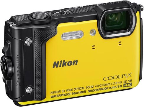 Nikon W300 Waterproof Underwater Digital Camera with TFT LCD, 3", Orange (26524) in Kuwait
