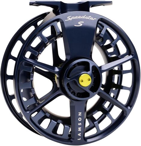 LAMSON | Speedster S-Series -7+ Fly Fishing Reel | All-Water | Super Large Arbor, Fully CNC Machine/Anodized, Rapid Line Pick up | Midnight | 6wt 7wt 8wt Size in Saudi Arabia