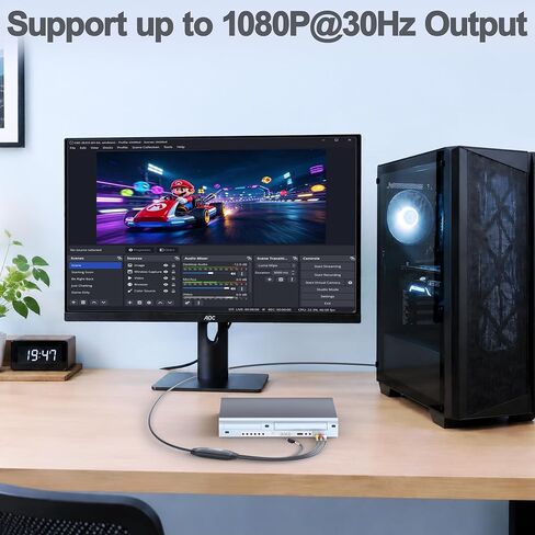 VHS to Digital Converter, RCA to USB Converter for VCR, Hi8, Mini DV, 1080P | Preserve Old Memories, Plug-and-Play, Transfer Home Videos to Computer, Popular Recording Software in Saudi Arabia